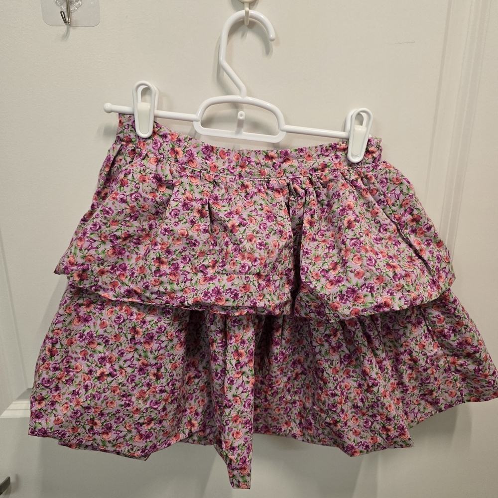 Floral Ruffle Skirt
